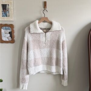 Jessica Simpson Checkered 1/4 Zip Sweater